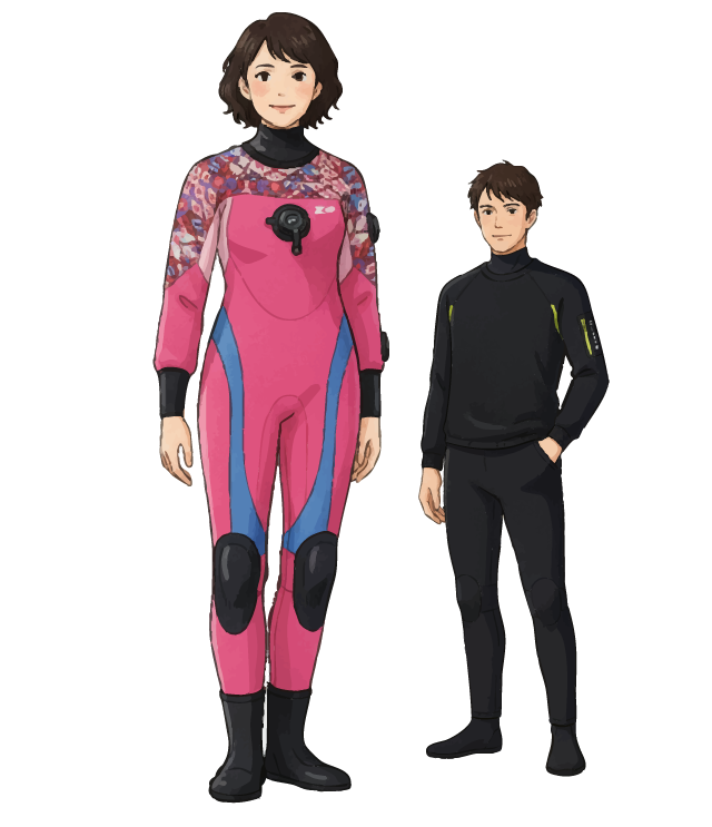 ドライスーツのイラスト