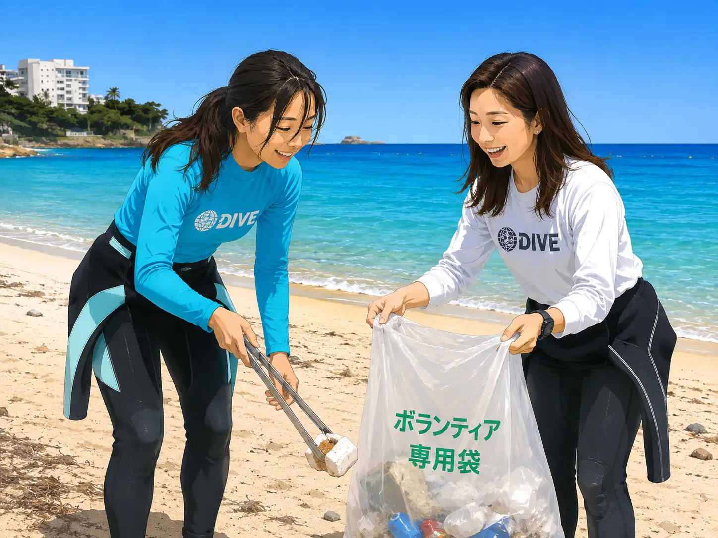 白良浜ビーチ＆水中クリーンナップイメージ