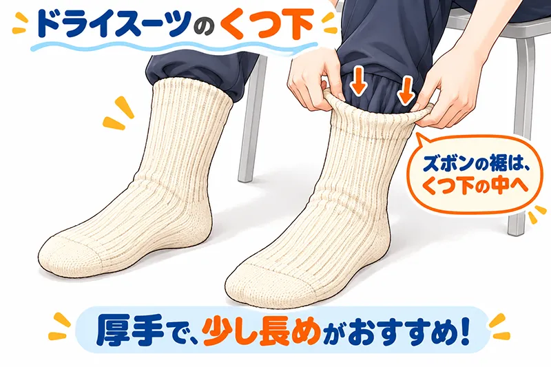 ドライスーツのくつ下